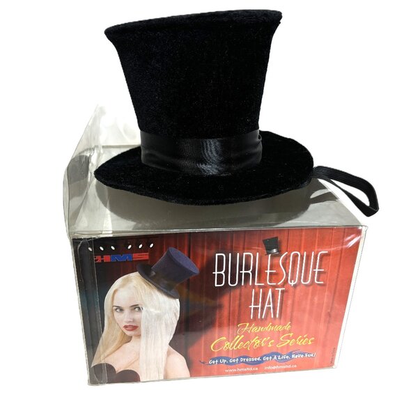 Leg Avenue Burlesque Small Black Velour Top Hat NWT NOS